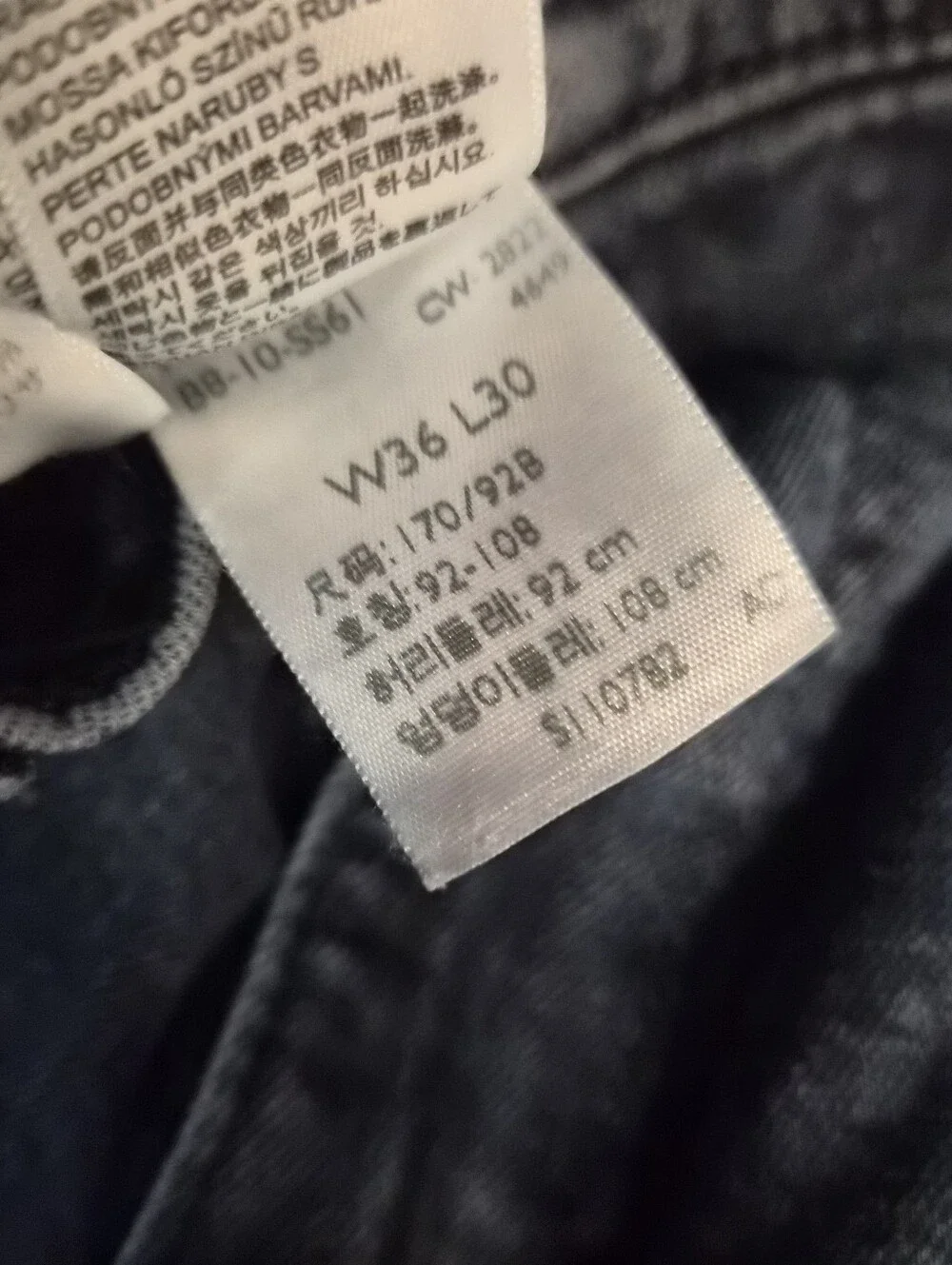 Levi's 511 dark grey denim straight leg jeans mens Size 36x30